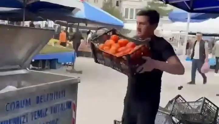 Domatesleri Çöpe Döken Pazarcıya Şok Edici Cezalar Uygulandı