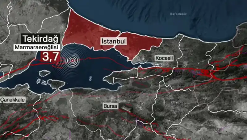 Marmara Denizi'nde Korkutan Deprem: 3,7 Büyüklüğünde Sarsıntı!
