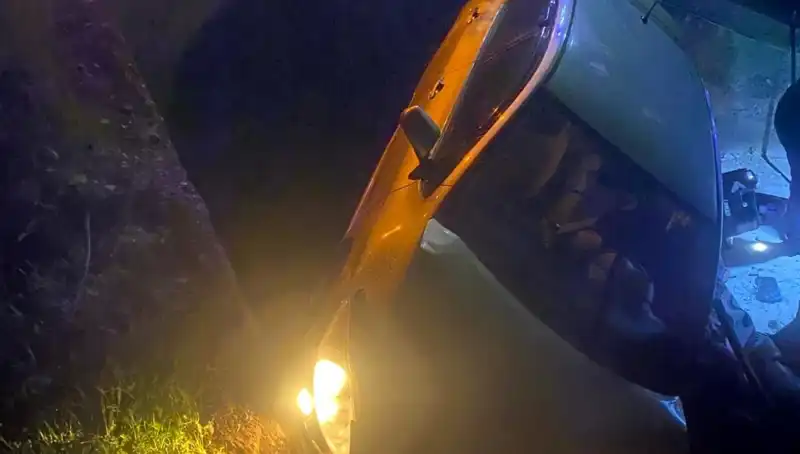 Adana'da Feci Kaza: Otomobil Şarampole Devrildi, İki Kişi Yaralı